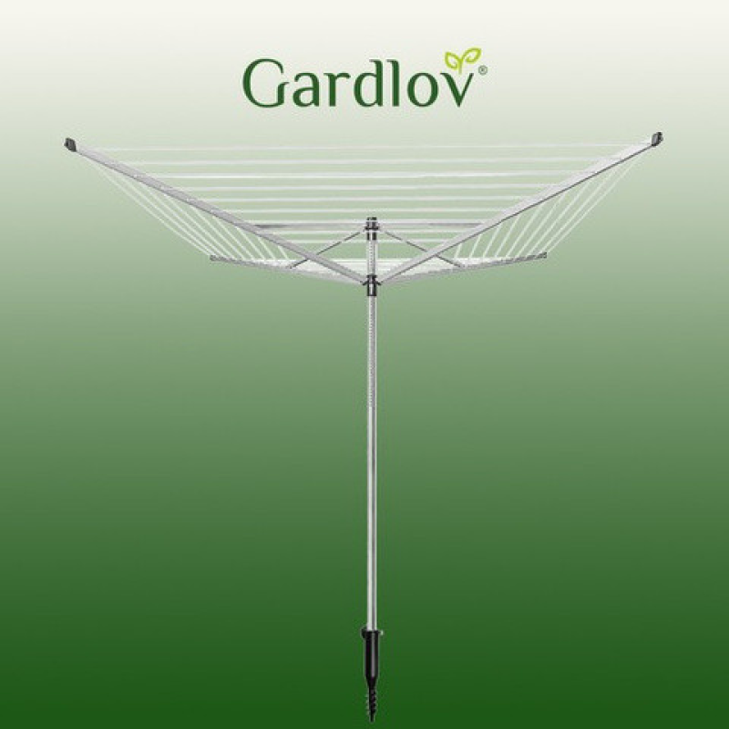 Велика складна садова сушилка з кабелем 50 м і якорем для сушіння білизни на відкритому повітрі