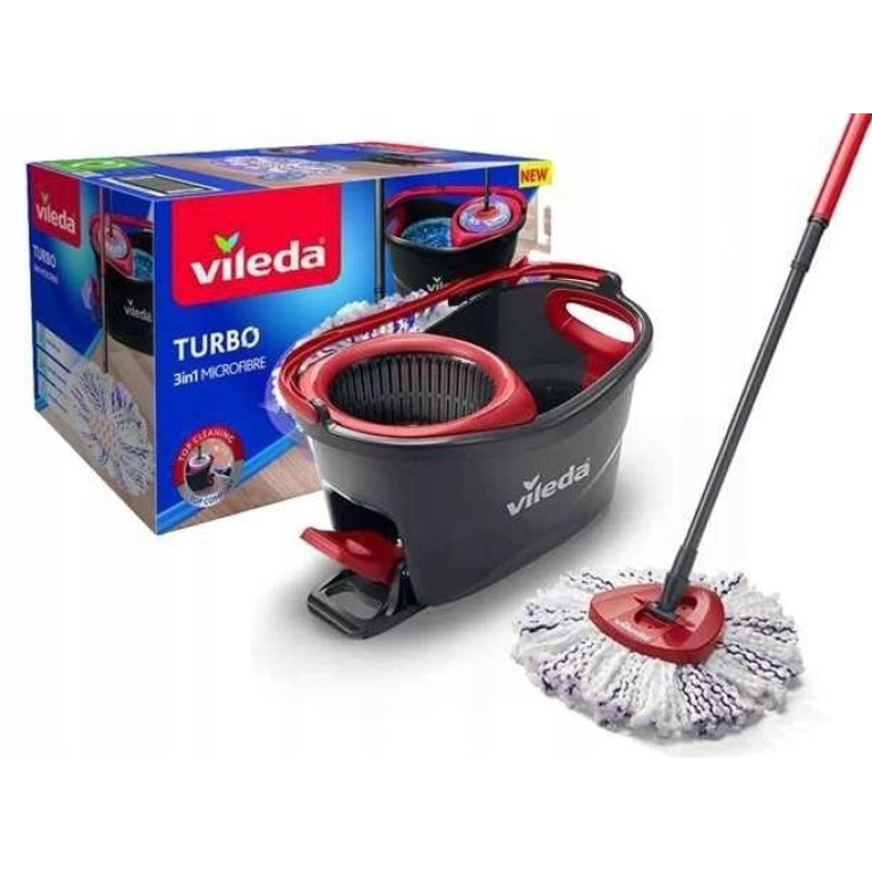 Обертова швабра з мікрофібри Vileda Turbo 3в1 Ідеальна чистота без зайвих зусиль