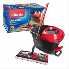 Vileda Ultramax Turbo віджимна швабра для ідеально чистої підлоги без зайвих зусиль Швабра відро з педаллю