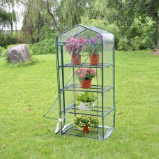 Компактна Садова Теплиця для Балкона та Дому 69х50х160см з 4 Полицями Теплиця для квітів росади