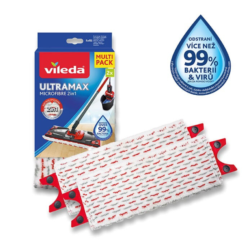 Запасні Рукави насадки Vileda Ultramax Microfibre 2в1 (2 шт.) для Швабри