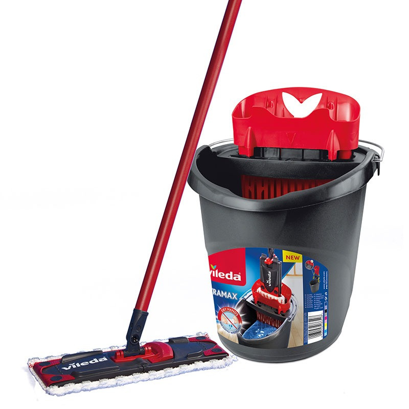 Набір Vileda Ultramax BOX Плоска Швабра Відро з Віджимом та Ручка
