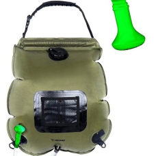 Туристичний душ Trizand 20л з термометром м’який сонячний душ для кемпінгу та подорожей