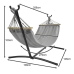 Гамак садовий двомісний на рамі з розпірками 2х1,5 м max 250 кг сірий