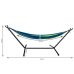 Гамак садовий двомісний на сталевому каркасі 2х1,5 max 200 кг синьозелений