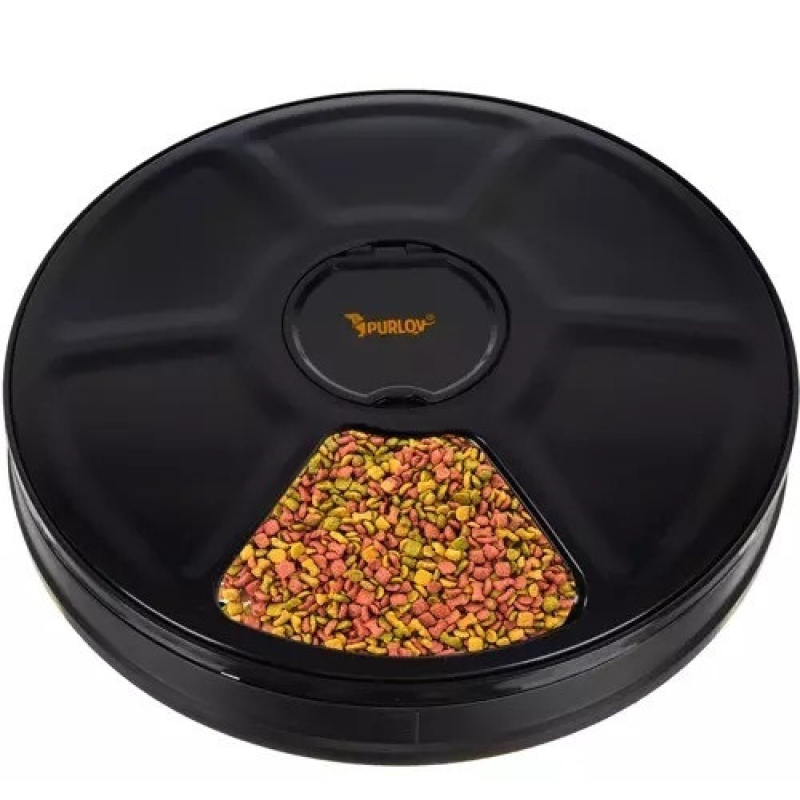 Автоматична годівниця для домашніх тварин Purlov 900 мл чорна