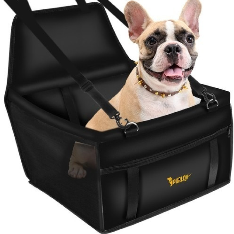 Автокрісло переноска для тварин до 15 кг Purlov чорне