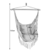 Гамак садовий підвісний з подушками “Бразильське крісло“ max 120 кг сірий