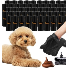 Гігієнічні пакети для екскрементів в чохлі для тварин Purlov 1000 шт чорні