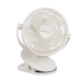 Вентилятор бездротовий портативний з затискачем USB зарядка білий