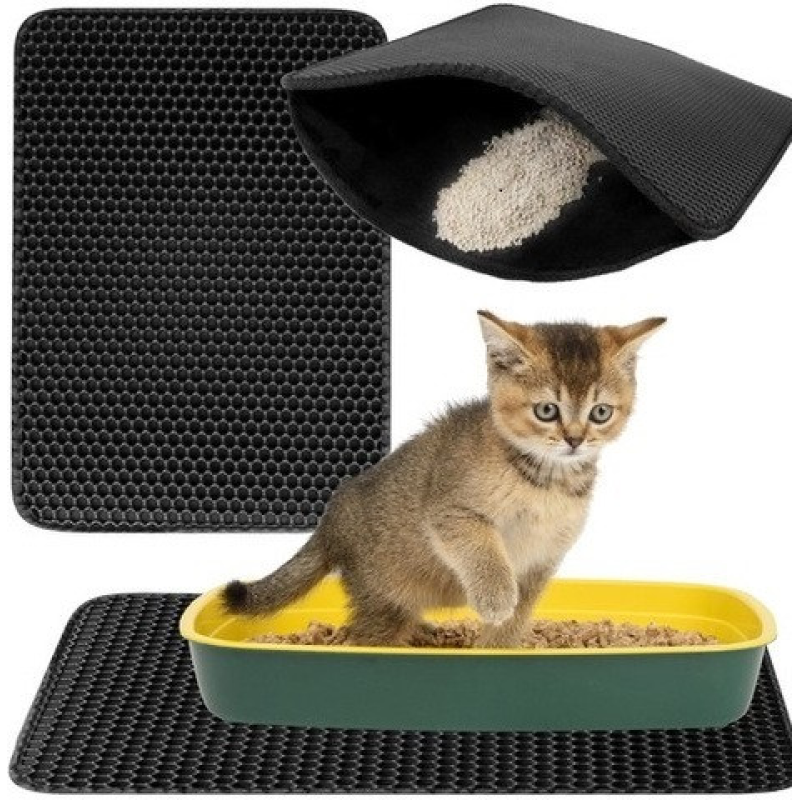 Водонепроникний килимок для котячого лотка Purlov чорний