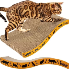 Кігтеточка хвилеподібна для котів Purlov коричнева