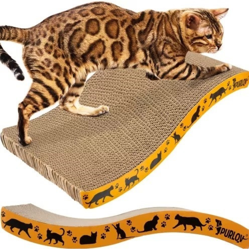 Кігтеточка хвилеподібна для котів Purlov коричнева