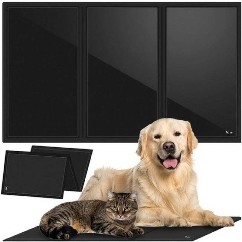 Килимок гелевий самоохолоджувальний для тварин Purlov 88х49,5 см чорний