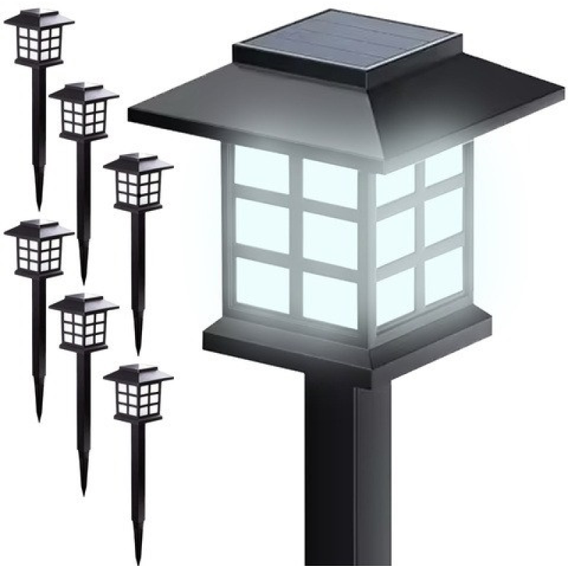 Комплект садових світлодіодних світильників 6шт чорний