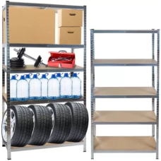 Міцний та великий стелаж для зберігання з 5 полицями 180x90x40 см