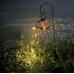 Сонячна садова лампа лійка 81,5 х 23 х 10 см ефект поливання водою 60 led автоматичне включення