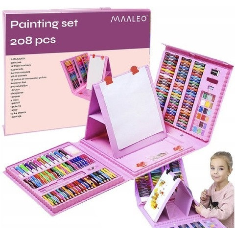 Набір для малювання у валізі 207 елементів Розвивайте творчість без кордонів