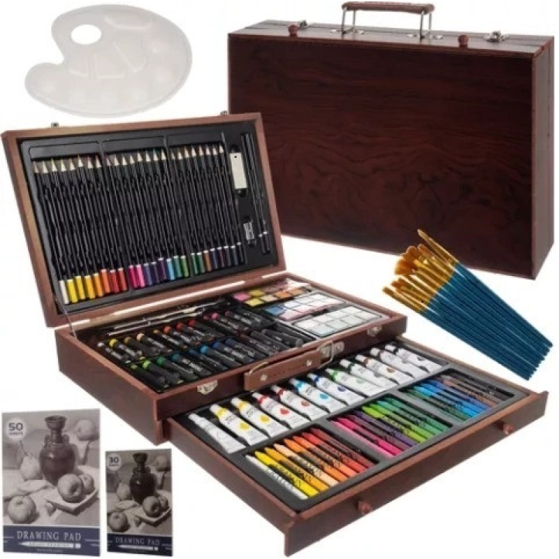 Набір для малювання у валізі 129 предметів Відкрий світ творчості