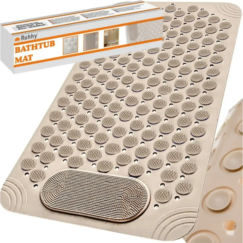 Масажний протиковзкий килимок для ванни та душу з силікону Ruhhy 24495