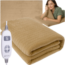 Електроковдра Ruhhy Бежева 180x130 см Двостороння Ковдра з Підігрівом 10 Режимів та Таймером