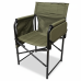 Складаний стілець Комфорт  Олива з тканинною полицею полегшене крісло для риболовлі та відпочинку