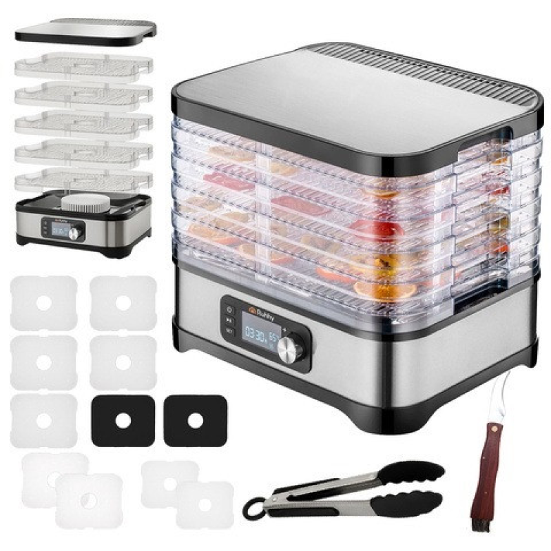 Сушарка для грибів овочів фруктів РК дисплей 10 л програмування до 72 год