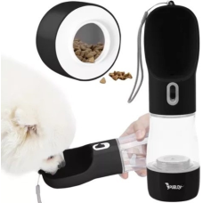 Пляшка поїлка дорожня з мискою для тварин