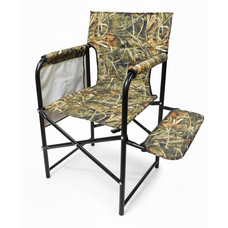 Складаний стілець Комфорт Очерет з тканинною полицею легке маскувальне крісло для успішного полювання