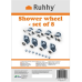 Комплект коліс для душової кабіни 8 шт. 23 мм Ruhhy коліщата на двері душової кабіни