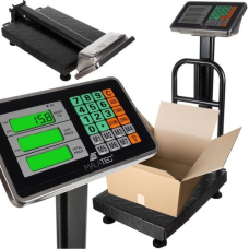 Електронні складські ваги до 150 кг із підсвічуванням та акумулятором підсвічений LCD-дисплей