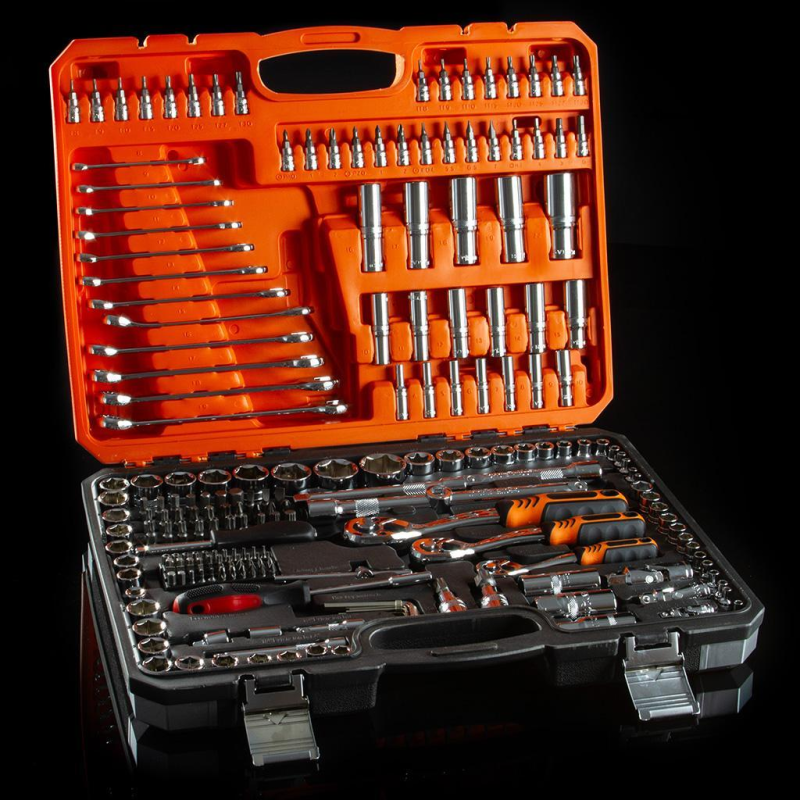 Набір торцевих ключів BJC 216 елементів інструменти для автосервісу, професійний набір ключів