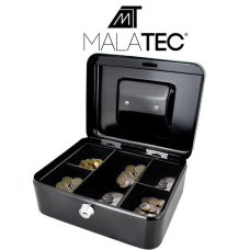 Металевий сейф-касa для грошей Malatec–компактний сейф 20x16x9 см сейф для грошей на ключ