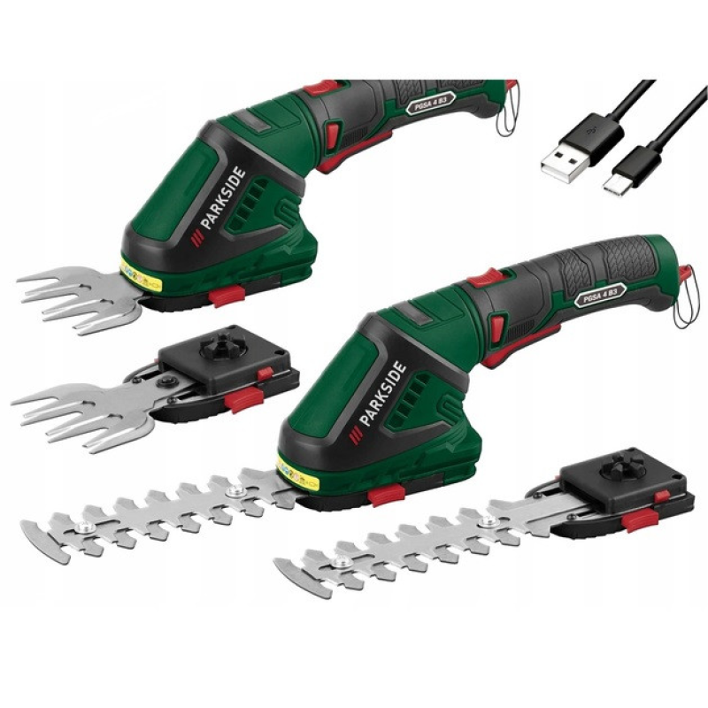 Кусторіз акумуляторний 2в1 Parkside 2in1 Cordless Combi-shear (PGSA 4 B3) – ефективний інструмент для догляду за газоном і кущами
